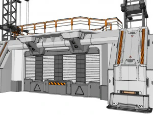 Sci-fi wall 3 3D Model