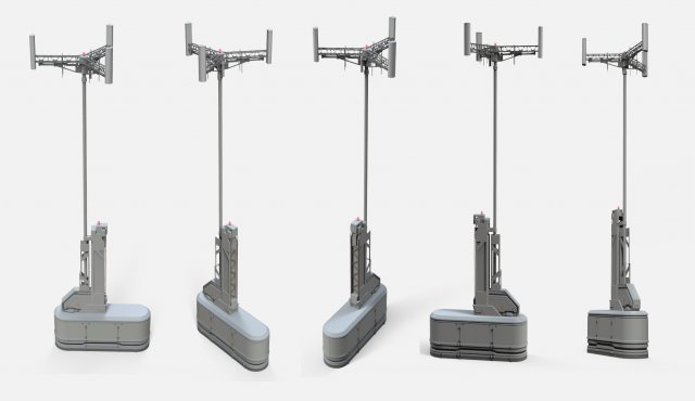Sci fi mast 2 Model 3D .c4d .max .obj .3ds .fbx .stl .blend 