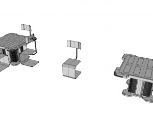 Sci-fi furniture exterior Modello 3D
