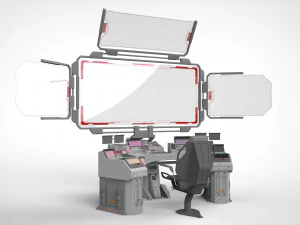 Computadora de ciencia ficci&oacute;n Modelo 3D