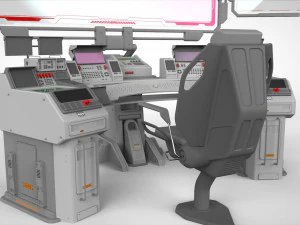 Computadora de ciencia ficci&oacute;n Modelo 3D