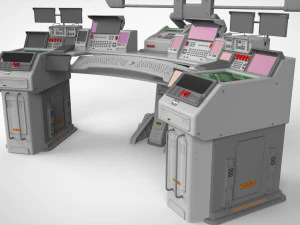 Computadora de ciencia ficci&oacute;n Modelo 3D