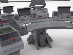 Computadora de ciencia ficci&oacute;n Modelo 3D