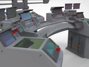 Computadora de ciencia ficci&oacute;n Modelo 3D