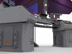 Computadora de ciencia ficci&oacute;n Modelo 3D