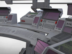 Computadora de ciencia ficci&oacute;n Modelo 3D