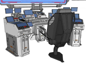 Computadora de ciencia ficci&oacute;n Modelo 3D