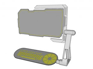 Computadora de ciencia ficci&oacute;n Modelo 3D
