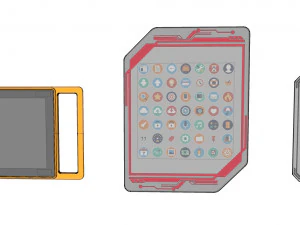 Computadora de ciencia ficci&oacute;n Modelo 3D