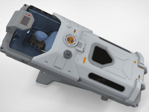 Sci fi cryogenic capsule 3D 모델