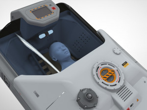 Sci fi cryogenic capsule 3D 모델