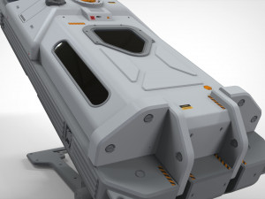 Sci fi cryogenic capsule 3D 모델