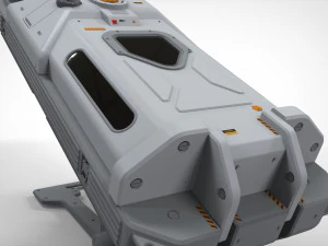 Sci fi cryogenic capsule 3D Model