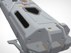 Sci fi cryogenic capsule 3D 모델