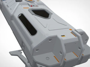 Sci fi cryogenic capsule 3D Model