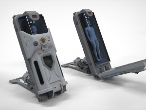 Sci fi cryogenic capsule 3D 모델