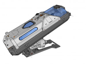 Sci fi cryogenic capsule 3D 모델