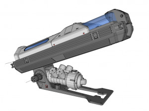 Sci fi cryogenic capsule 3D 모델
