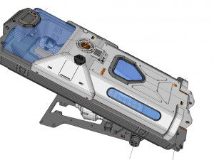 Sci fi cryogenic capsule 3D 모델