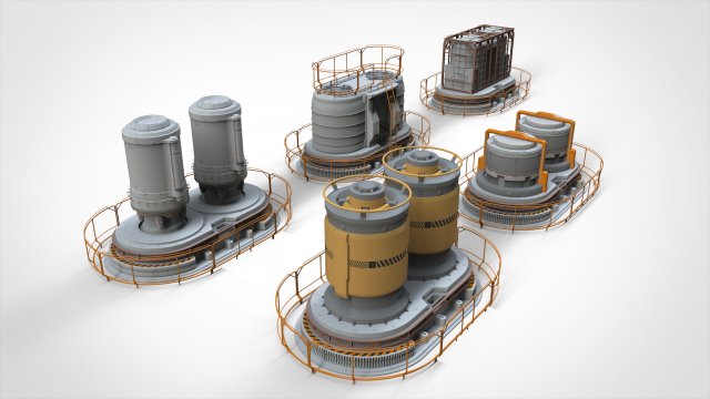 Sci fi modular environment 7 Model 3D .c4d .max .obj .3ds .fbx .stl .blend 