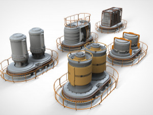 Sci fi modular environment 7 3D Model