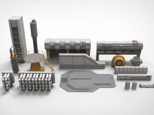 SF 建築キットバッシュ 14 3Dモデル