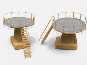 Sci-fi architecture kitbash 14 3D Model