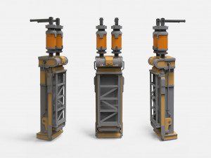 Sci-fi architecture kitbash 14 3D 模型