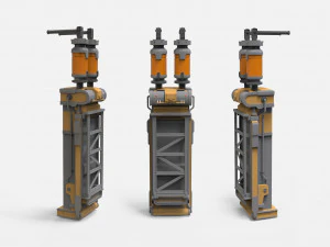 Sci-fi architecture kitbash 14 3D Model