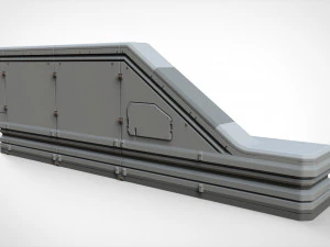Sci-fi architecture kitbash 14 3D Model