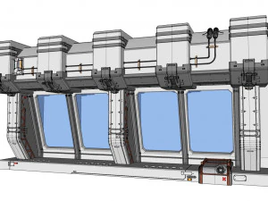 Sci-fi architecture kitbash 14 3D Model