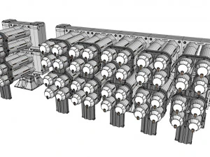 Sci-fi architecture kitbash 14 3D Model