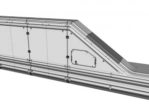 Sci-fi architecture kitbash 14 3D Model