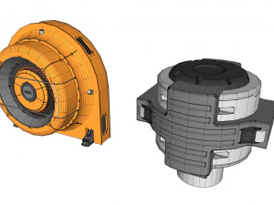 Sci-fi architecture kitbash 14 3D Model