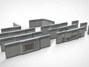 Sci-fi architecture kitbash 15 3D Model
