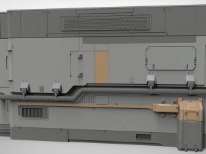 Sci-fi architecture kitbash 15 3D Model