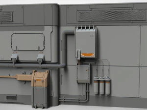 Sci-fi architecture kitbash 15 3D Model