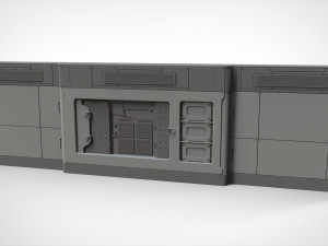 Sci-fi architecture kitbash 15 3D Model