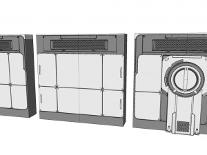 Sci-fi architecture kitbash 15 3D Model