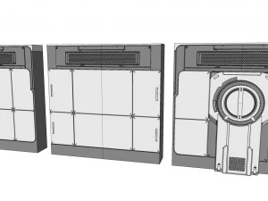 Sci-fi architecture kitbash 15 3D Model