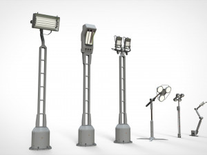 Sci fi lighting 4 3D Model