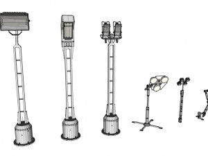 Sci fi lighting 4 3D 모델