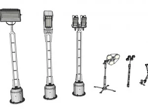 Sci fi lighting 4 3D Model