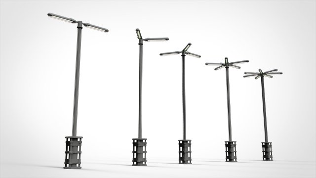 Sci fi lighting 5 3D Модель .c4d .max .obj .3ds .fbx .stl .blend