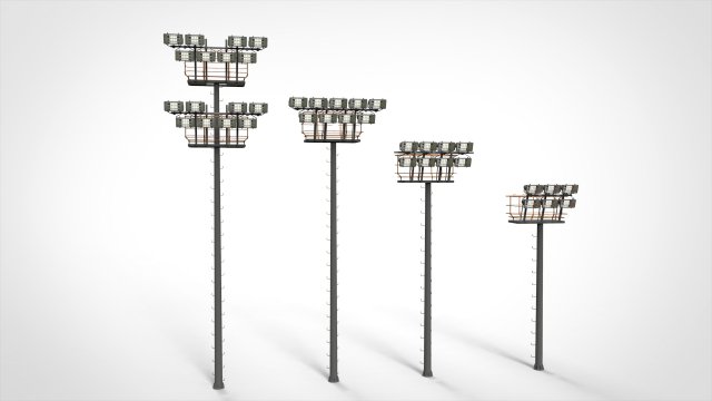 Floodlight 6 3D Model .c4d .max .obj .3ds .fbx .stl .blend 