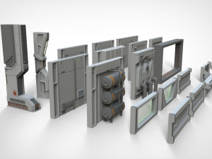 Sci-fi architecture kitbash 16 3D 模型