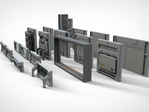 Sci-fi architecture kitbash 16 3D 模型