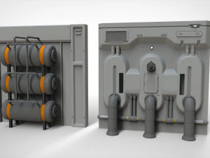 Sci-fi architecture kitbash 16 3D Model