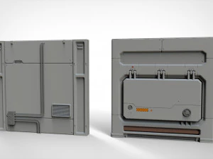 Sci-fi architecture kitbash 16 3D Model