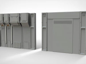 Sci-fi architecture kitbash 16 3D Model